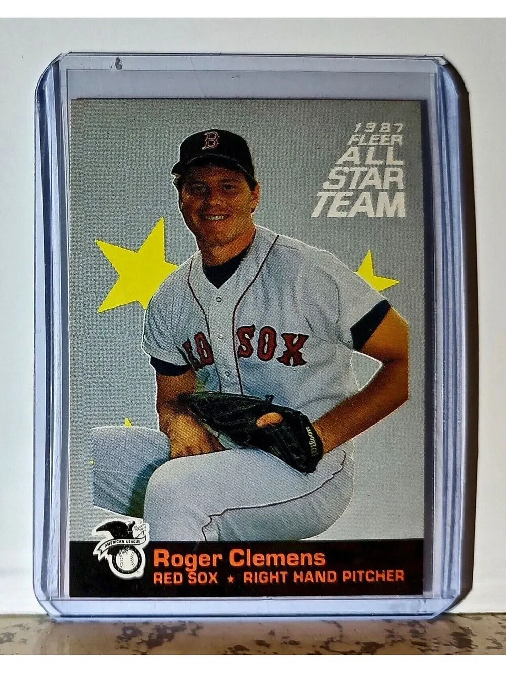 Roger Clemens 1987 Fleer All-Star Team MLB #11 Baseball Card Boston Red Sox